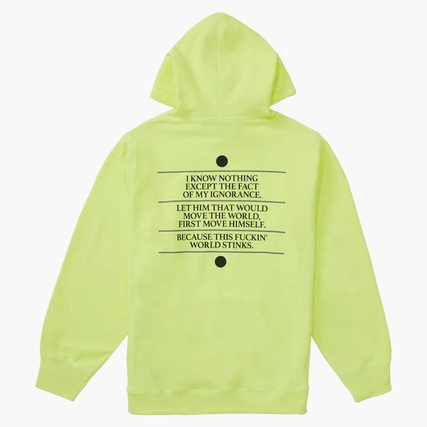 Supreme Know Thyelh Hooded Sweatshirt ljusgul