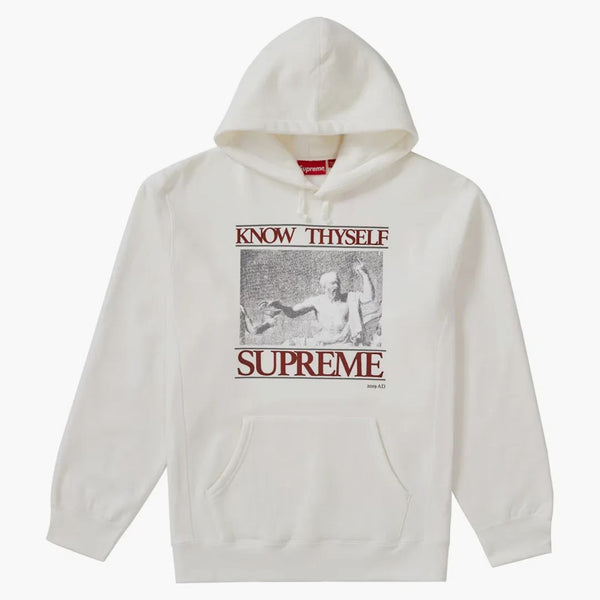 Supreme Know Thyel Hooded Sweatshirt White