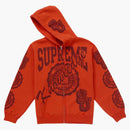 Supreme Knowledge Reigns Zip Up Hooded Sweatshirt Red