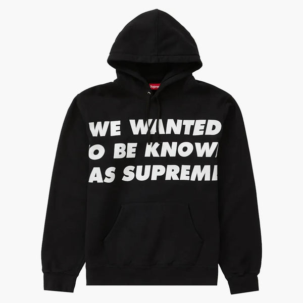 Supreme Known As Hooded Sweatshirt Black