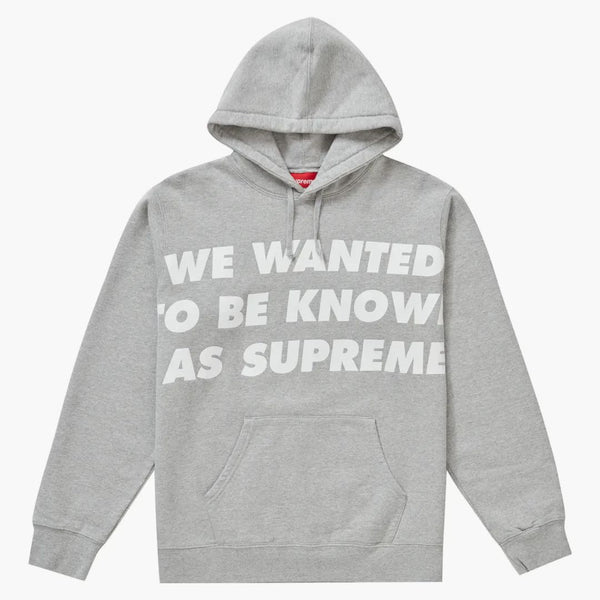 Supreme Known As Hooded Sweatshirt Heather Grey