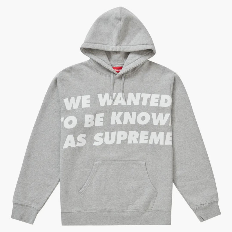 Supremo noto come felpa con cappuccio Heather Grey
