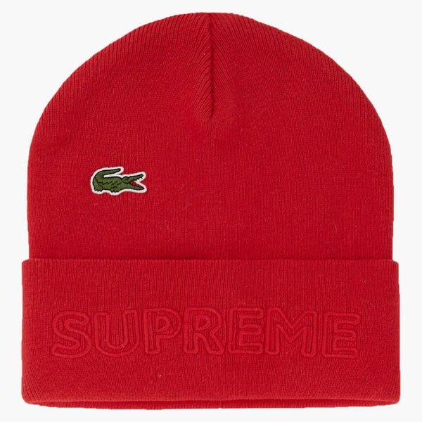 Supreme Lacoste Beanie Red