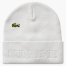 Supreme Lacoste Beanie White