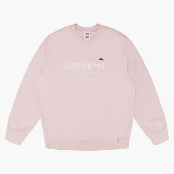 Supreme Lacoste Crewneck Pink