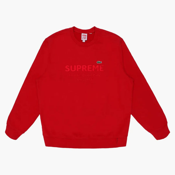 Supreme Lacoste Crewneck Red
