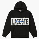 Supreme Lacoste Logo Panel Hooded Sweatshirt Black