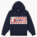 Supreme lacoste logo panel hooded sweatshirt navy