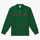 Najwyższy Lacoste Pique Zip L/S Polo Green