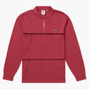 Supremo Lacoste Pique Zip L/S Polo Pink