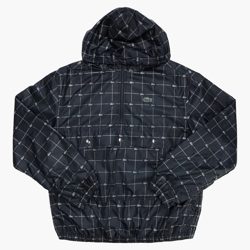 Supreme Lacoste Reflective Grid Nylon Anorak Black
