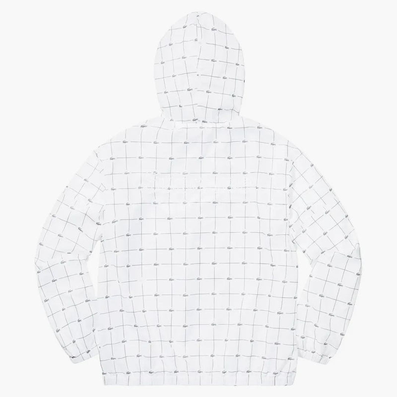 Supreme Lacoste Reflective Grid Nylon Anorak White