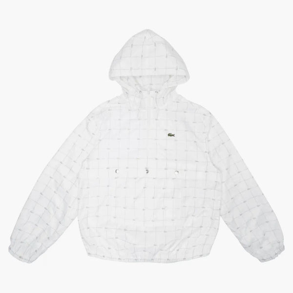 Supreme Lacoste Reflective Grid Nylon Anorak White
