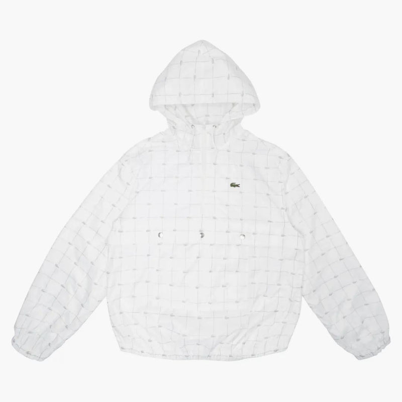 Supreme Lacoste Reflective Grid Nylon Anorak White