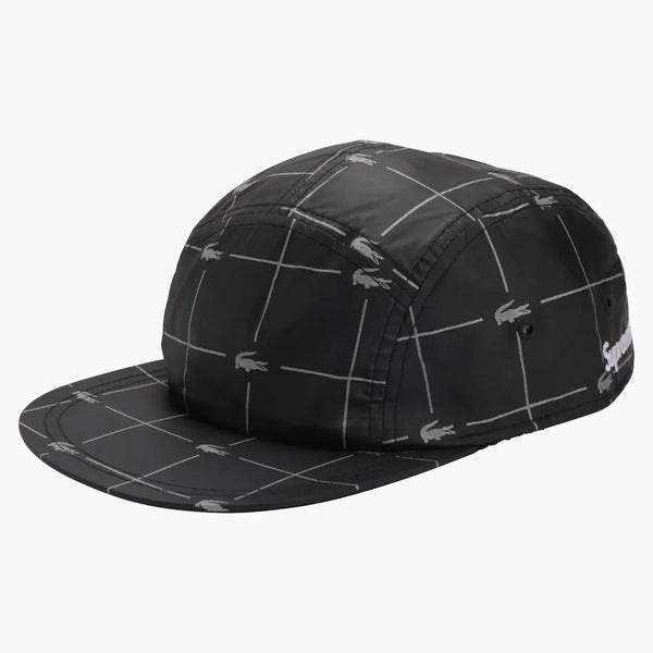 Supremo Lacoste Reflective Grid Nylon Camp Cap Black