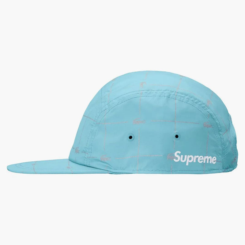 Supremo Lacoste Reflective Grid Nylon Camp Cap Blue