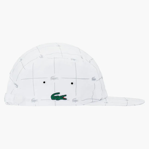 Supremo Lacoste Reflective Grid Nylon Camp Cap White