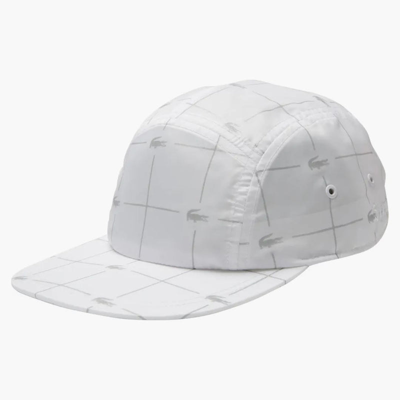 Supreme Lacoste Reflective Grid Nylon Camp Cap White