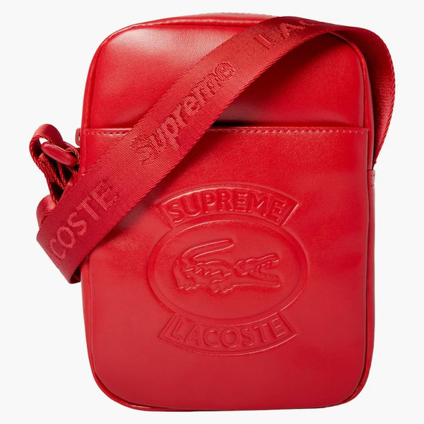 Supreme Lacoste axelväska röd