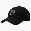 Supreme lacoste twill 6 panel black