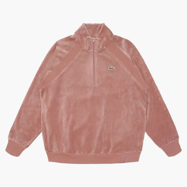 Supreme Lacoste Velour Half-zip Track Top Light Maroon