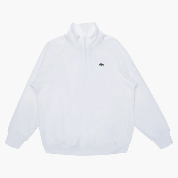 Nejvyšší lakoste velur velor half-zip stopa horní bílá