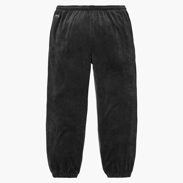 Supreme Lacoste Velour Track Pant Black
