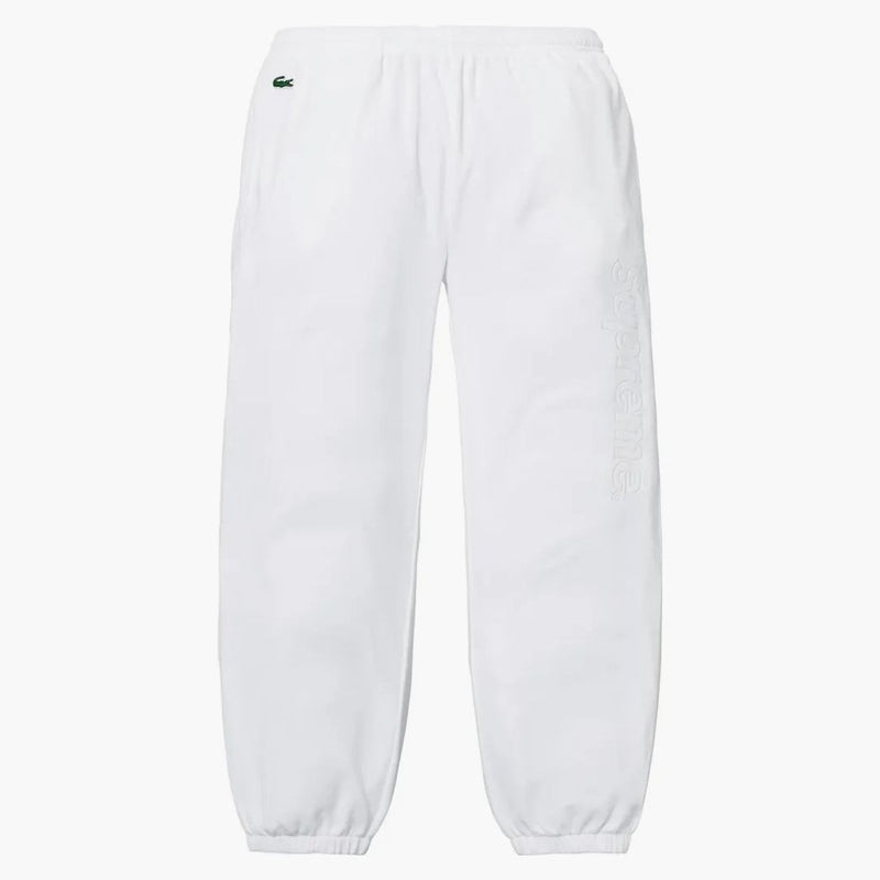 Supreme Lacoste Velour Track Pant White