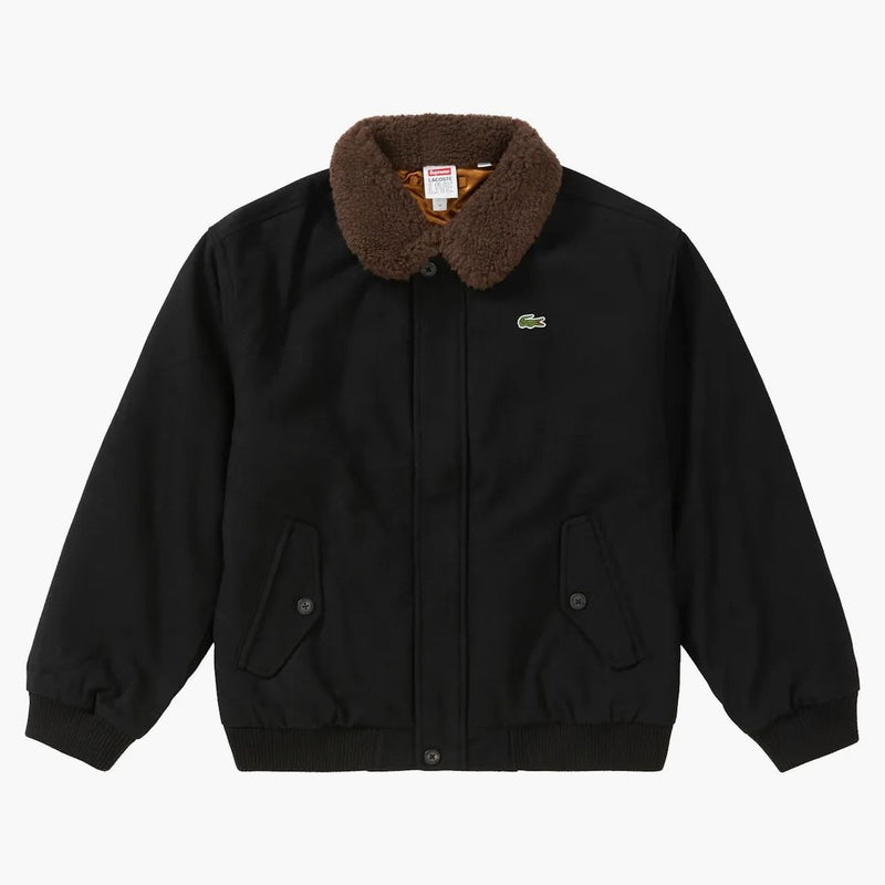 Supreme Lacoste Wool Bomber Jacket Black
