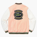 Supreme Lacoste Wool Varsity Jacket Peach