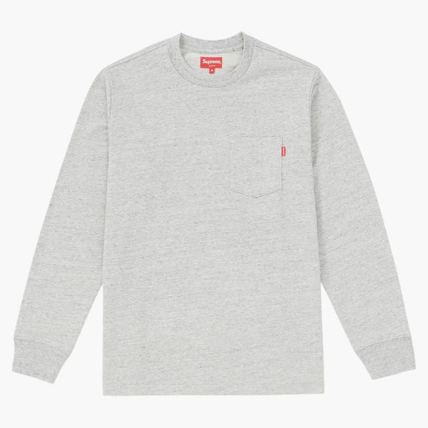 Supreme l/s pocket tea (FW18) Heather gray