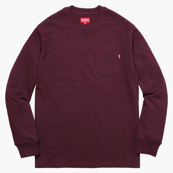 Supreme l/s pocket tea Heather Burgundy