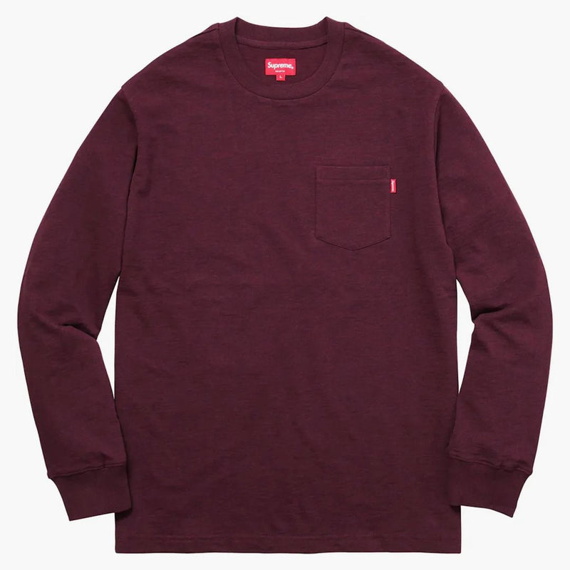 Supreme l/s pocket tea Heather Burgundy