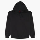 Supreme Laser Cut s logotyp huva tröja svart