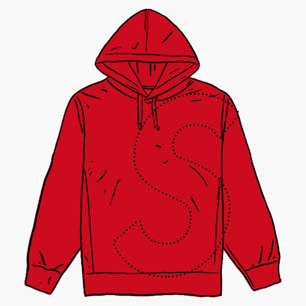 Supreme Laser Cut S Logo Hooded Sweatshirt Red