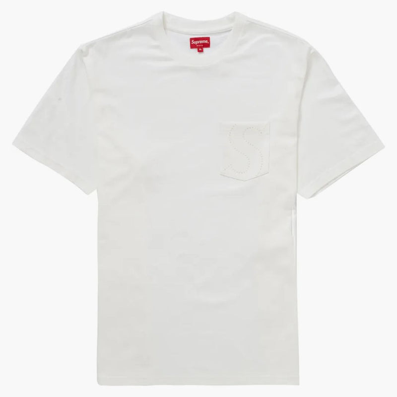 Supreme laser cut s logo pocket tea white