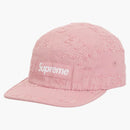 Supreme Lasered Denim Camp Cap Pink