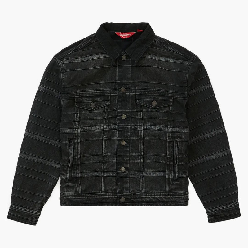 Supreme Layered Denim Trucker Jacket Black