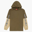 Supreme en capas encapuchadas L/s Top Olive