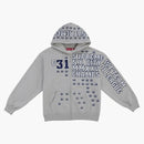 Supreme League Champs Zip Up Hooded Sweatshirt Grey