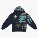 Supreme League Champs Zip Up Hooded Sweatshirt Navy
