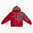 Supreme League Champs Zip Up Hooded Sweatshirt Red
