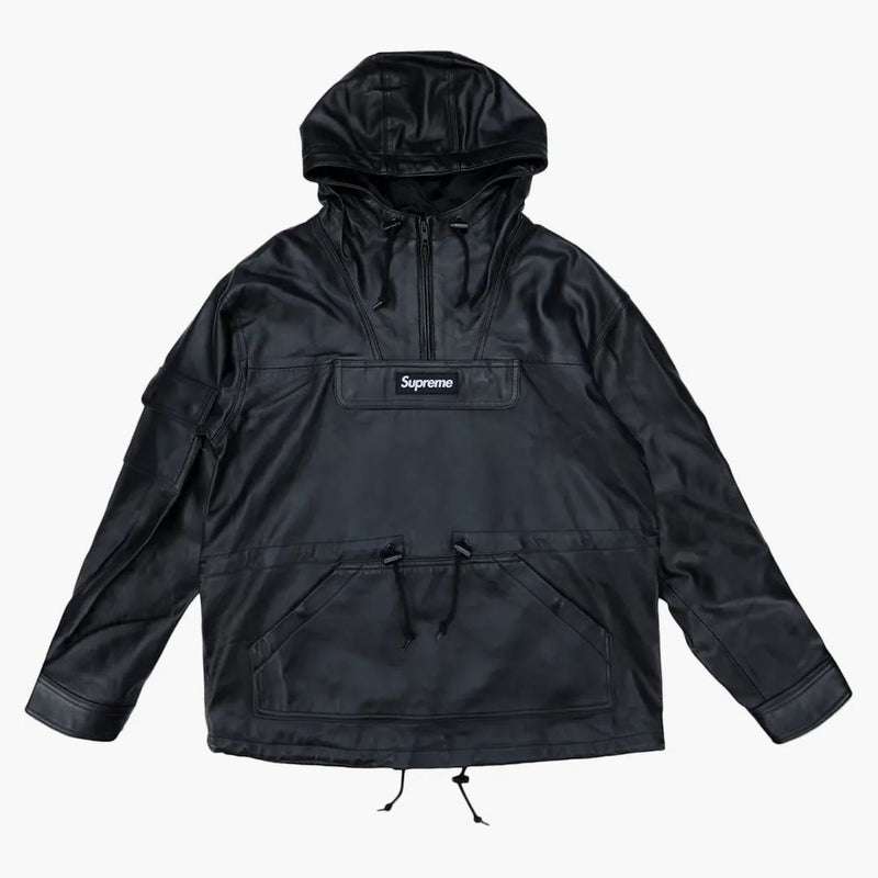 Supreme Leather Anorak Black
