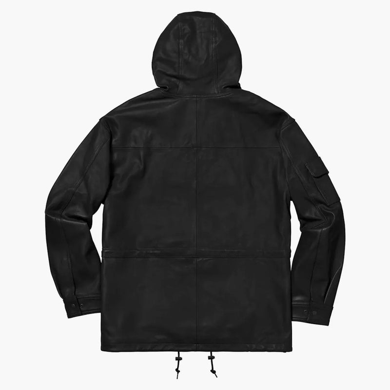 Supreme Leather Anorak Black