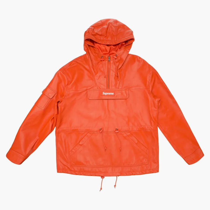 Supreme Leather Anorak Orange