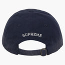 Supreme Leather Applique 6-panel Navy