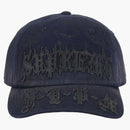 Supreme Leather Applique 6-panel Navy