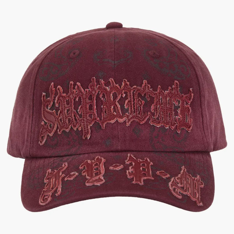 Supreme Leather Applique 6-Panel Red