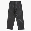 Leather Baggy 5-pocket Jean Black