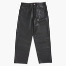 Leather Baggy 5-pocket Jean Black